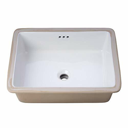 Miseno MNO1713BWH 20"X16" Rectangular Undermount Bathroom Sink w/Overflow-White