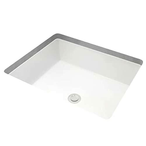 Miseno MNO1713BWH 20"X16" Rectangular Undermount Bathroom Sink w/Overflow-White