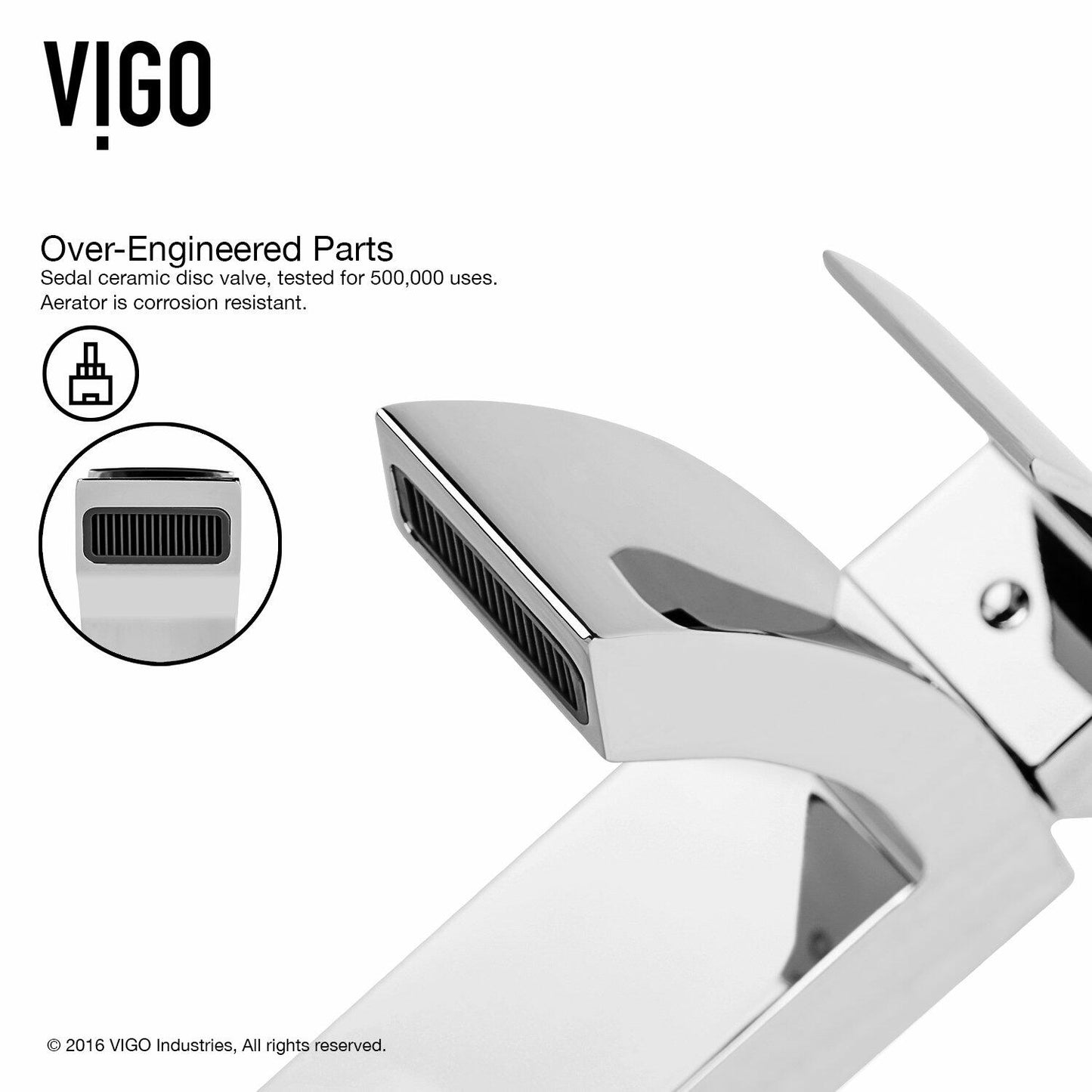 Vigo VG01015CH Lavatory Faucet - Single Hole - Chrome