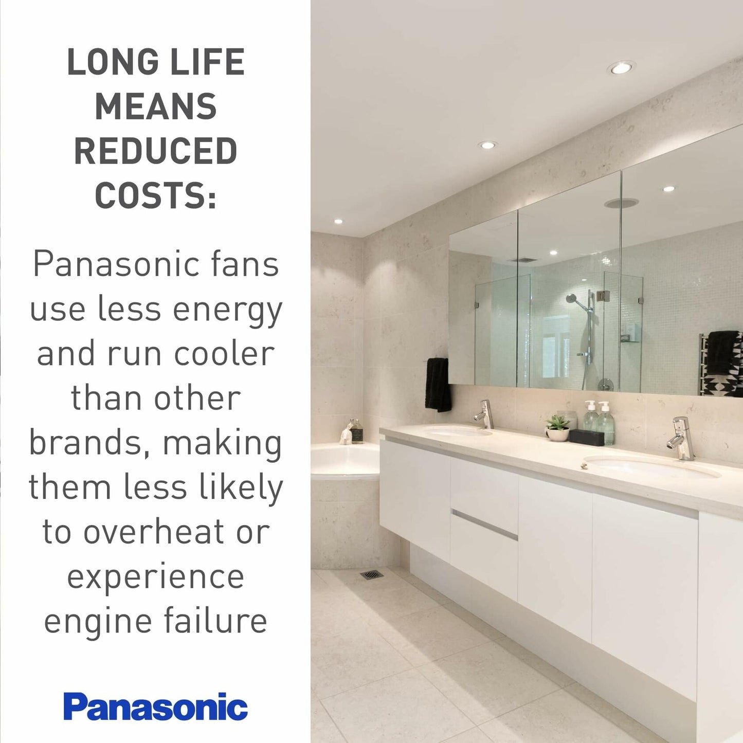Panasonic FV-40VQ4 WhisperCeiling Spot Ventilation Fan - Bathroom Ceiling Fan