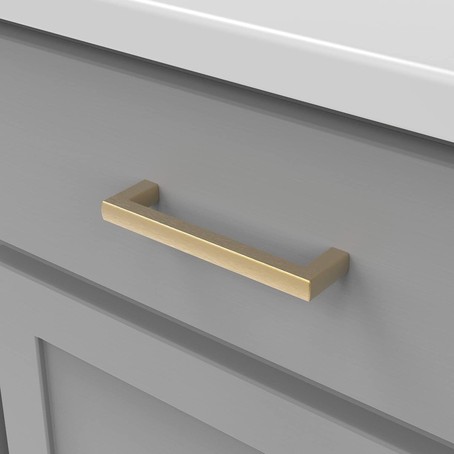 Belwith Keeler B077989BGB Pull 5-1/16 Inch C2C Brushed Golden Brass Finish