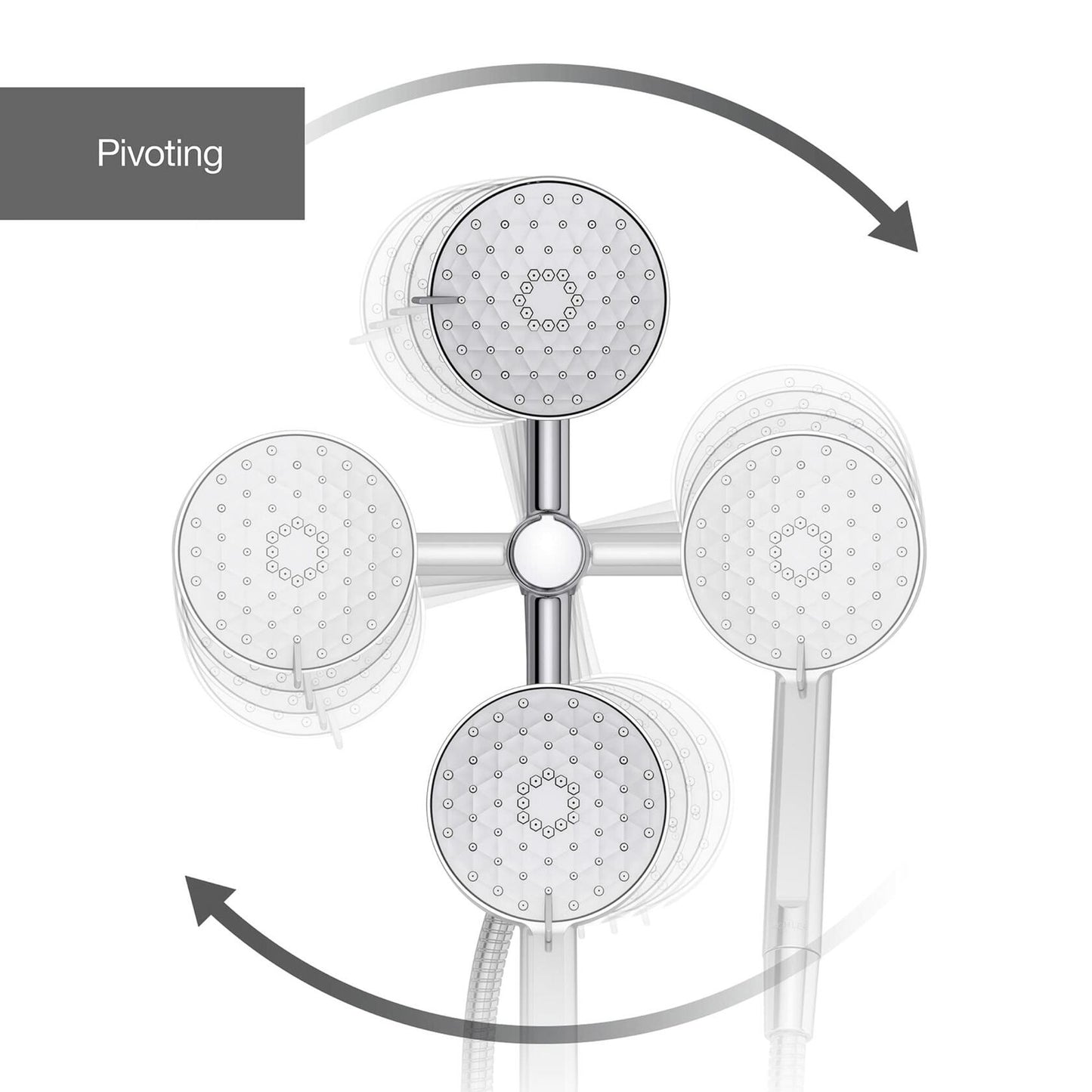 KOHLER 23218-G-CP Awaken 2-in-1 Multifunction Shower Combo Kit, PC