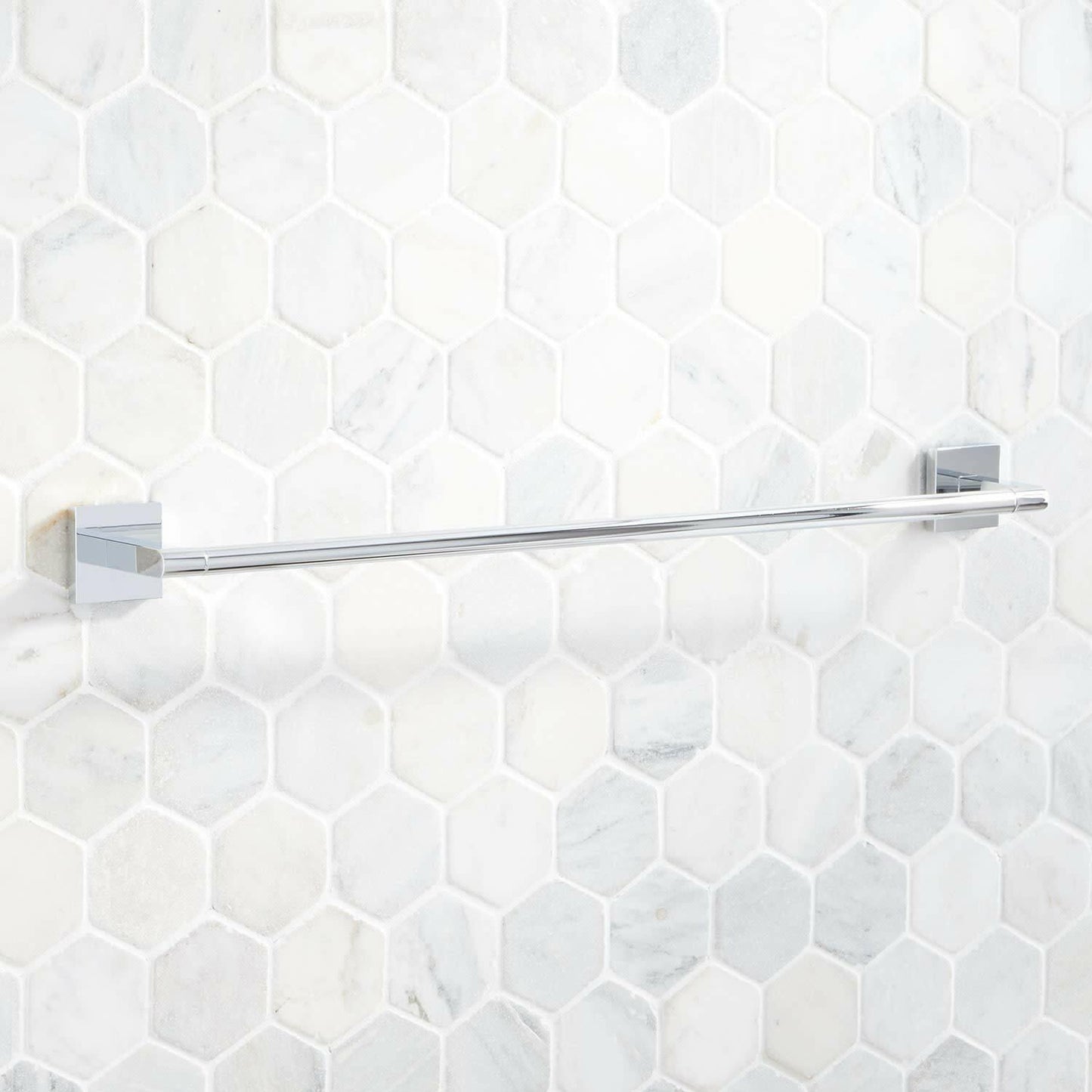 Signature Hardware 448346 Hibiscus 24" Towel Bar - Chrome