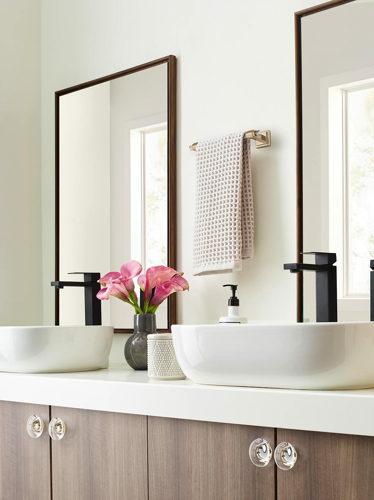 Amerock | Cabinet Knob | Clear/Champagne Bronze | Glacio