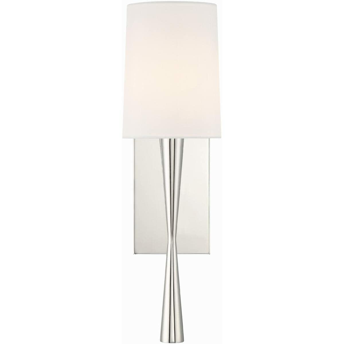 Crystorama Sconce Trenton 1 Light Polished Nickel