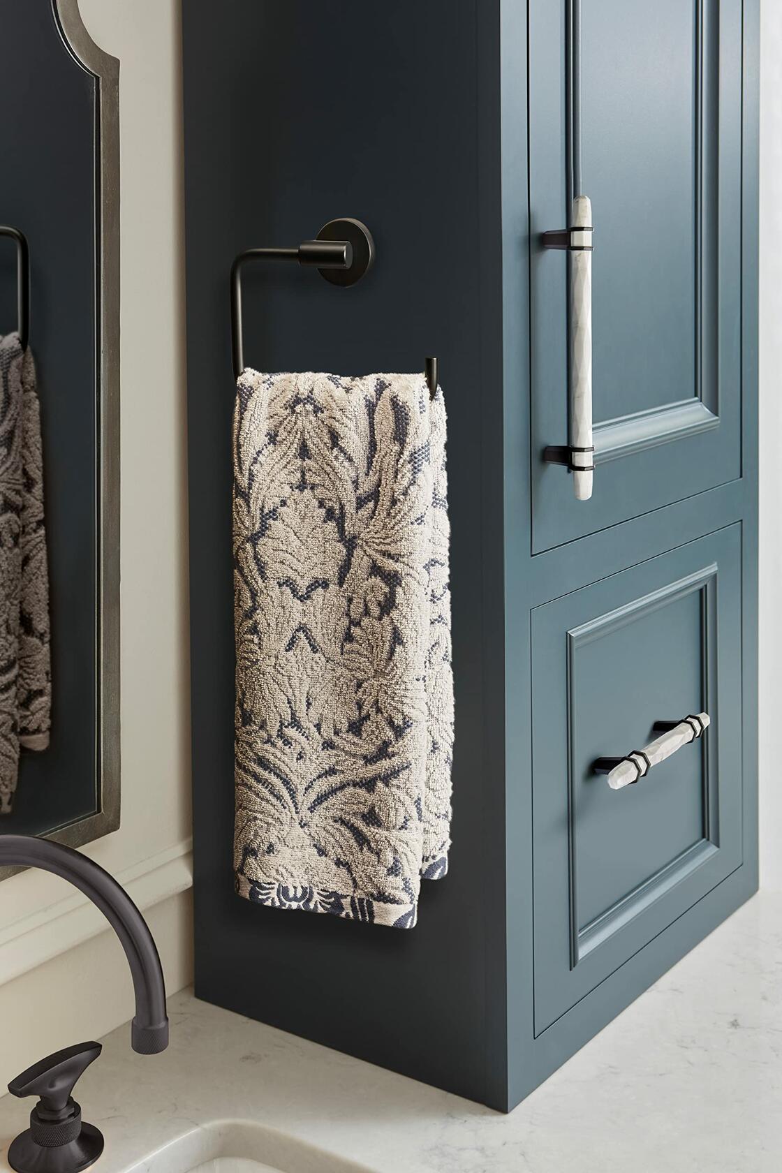Amerock BH26541MB | Matte Black Towel Bar | 6-7/16 in Length Towel Holder