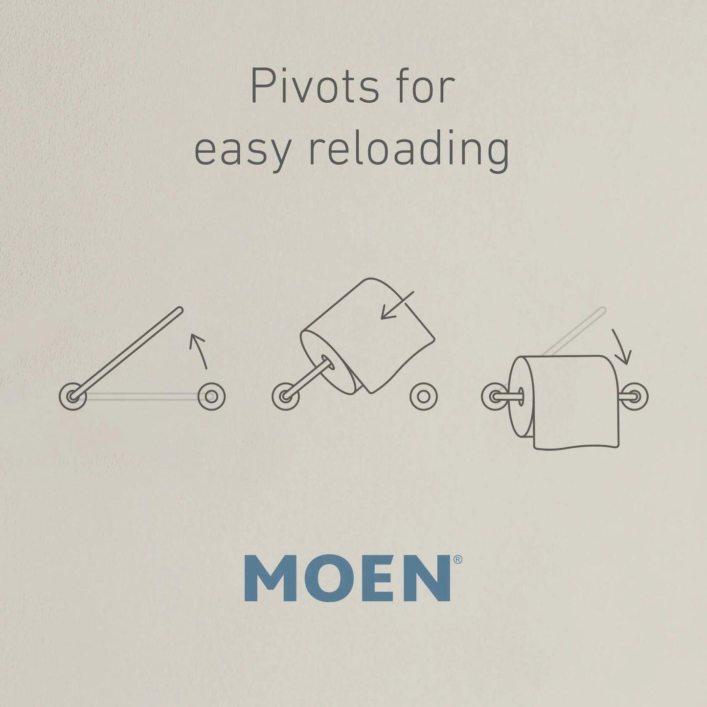 Moen YB5208CH Wynford Double Post Pivoting Toilet Paper Holder, Chrome