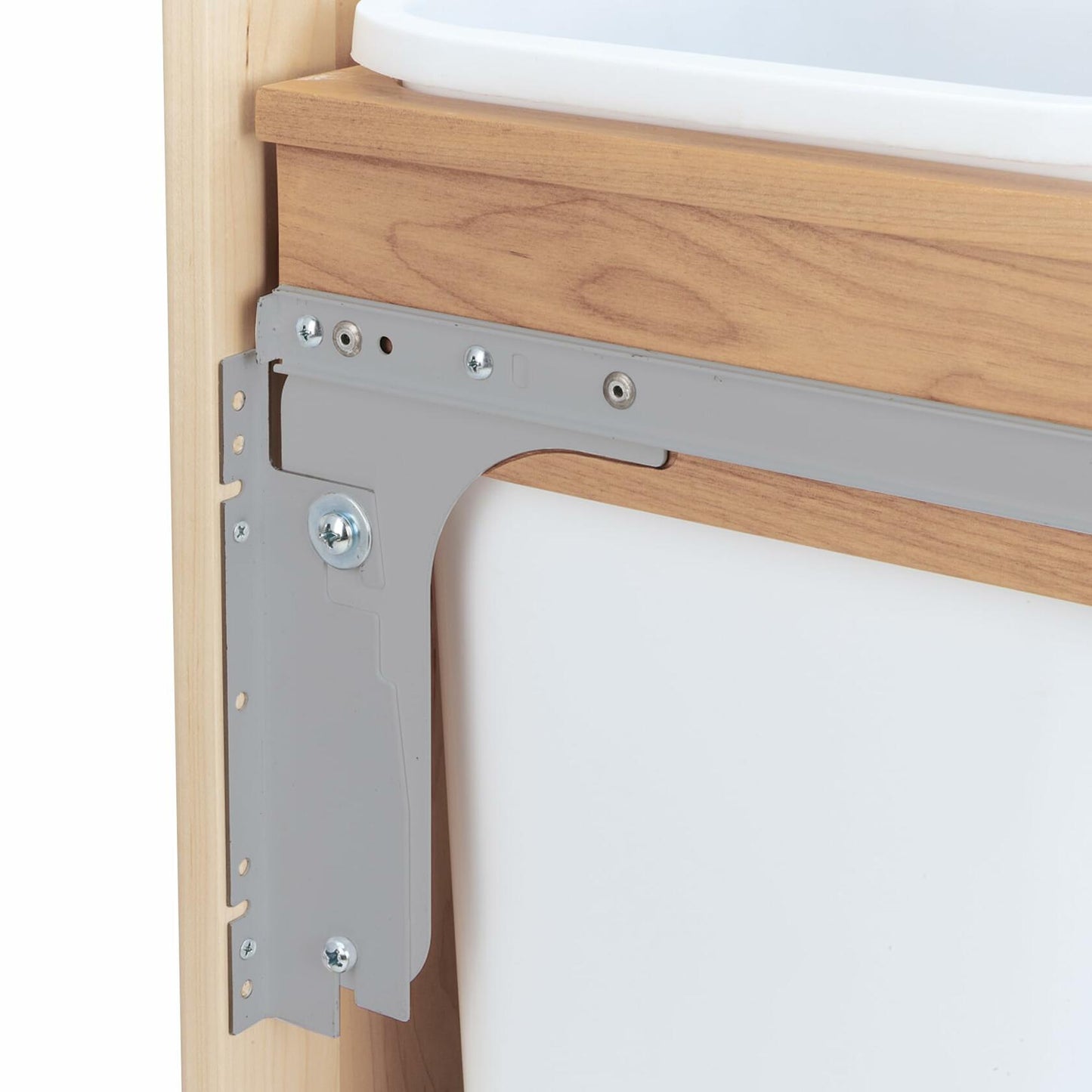 Rev-A-Shelf Double Pullout Under Cabinet Trash Can with Soft-Close, Silver