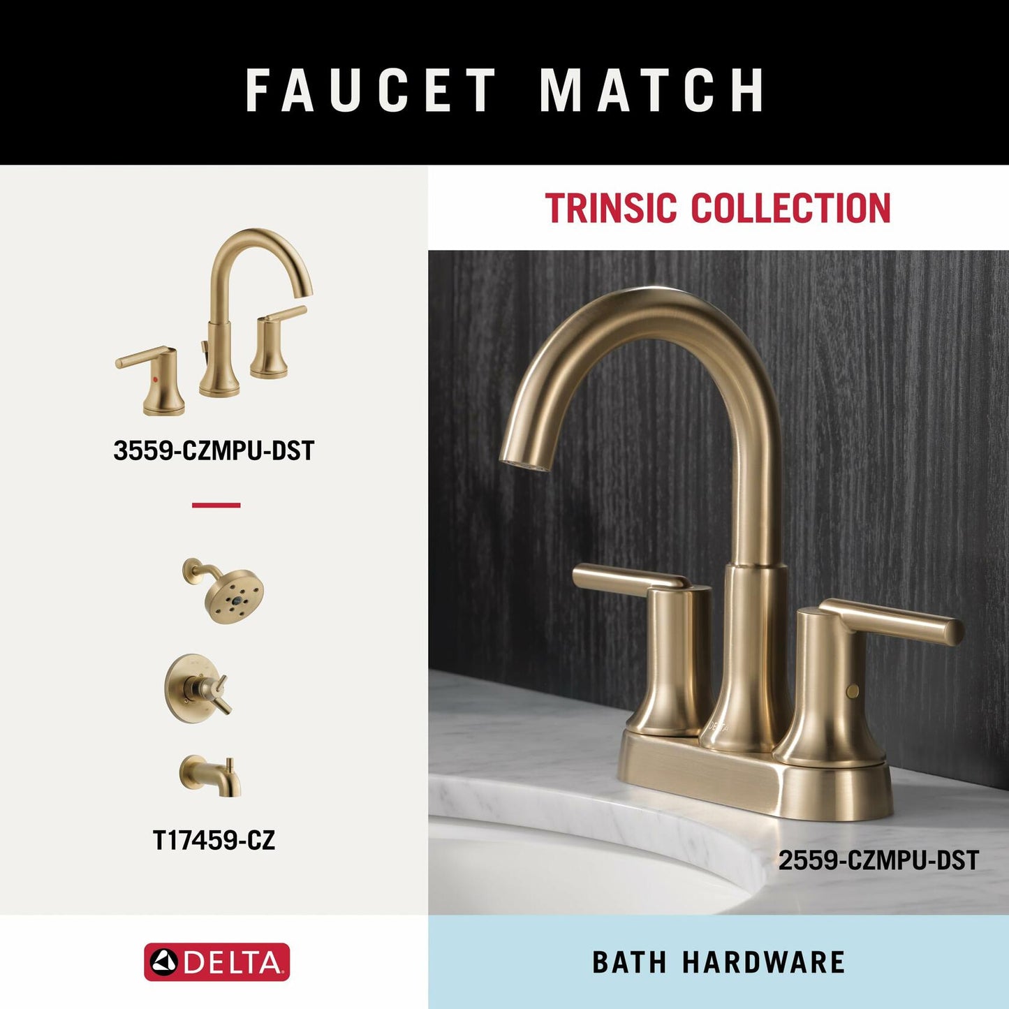 Delta 759240-CZ Trinsic 24 in. Towel Bar in Champagne Bronze