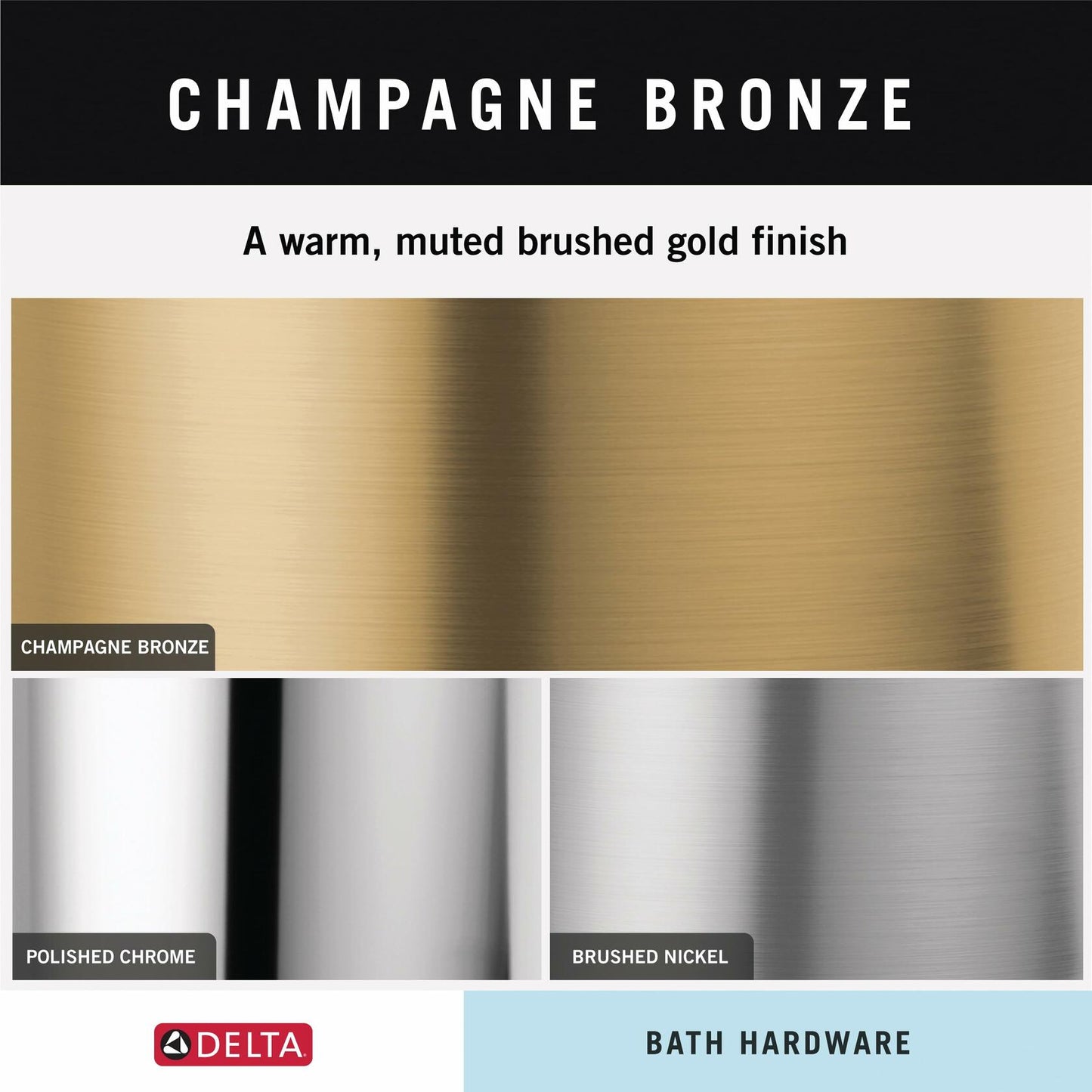 Delta Faucet 77618-CZ Stryke Towel Bar, 18 inch, Champagne Bronze