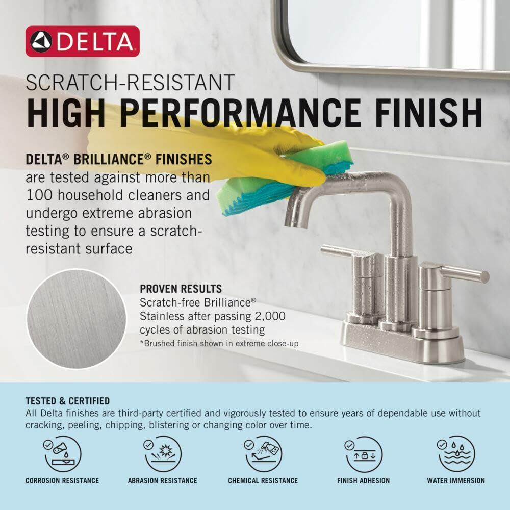 DELTA 559LF-CZMPU Trinsic Bathroom Faucet, With Drain Assembly, Champagne Bronze
