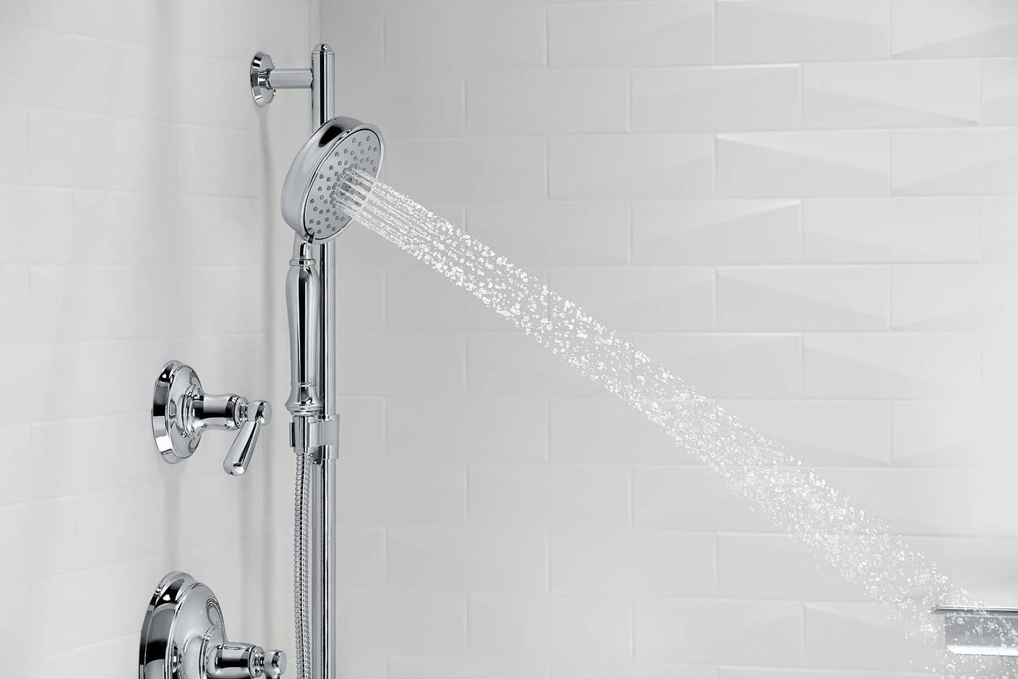 KOHLER 22163-G-CP Bancroft Handheld Showerhead with 3 Spray Settings,1.75GPM, PC