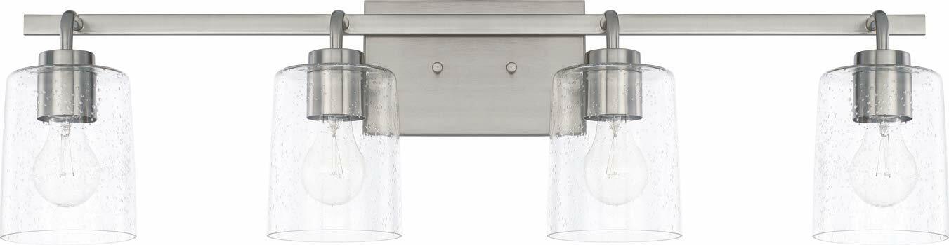 HomePlace Lighting 128541CH-449 Greyson Clear Glass Bathroom Vanity Wall Light