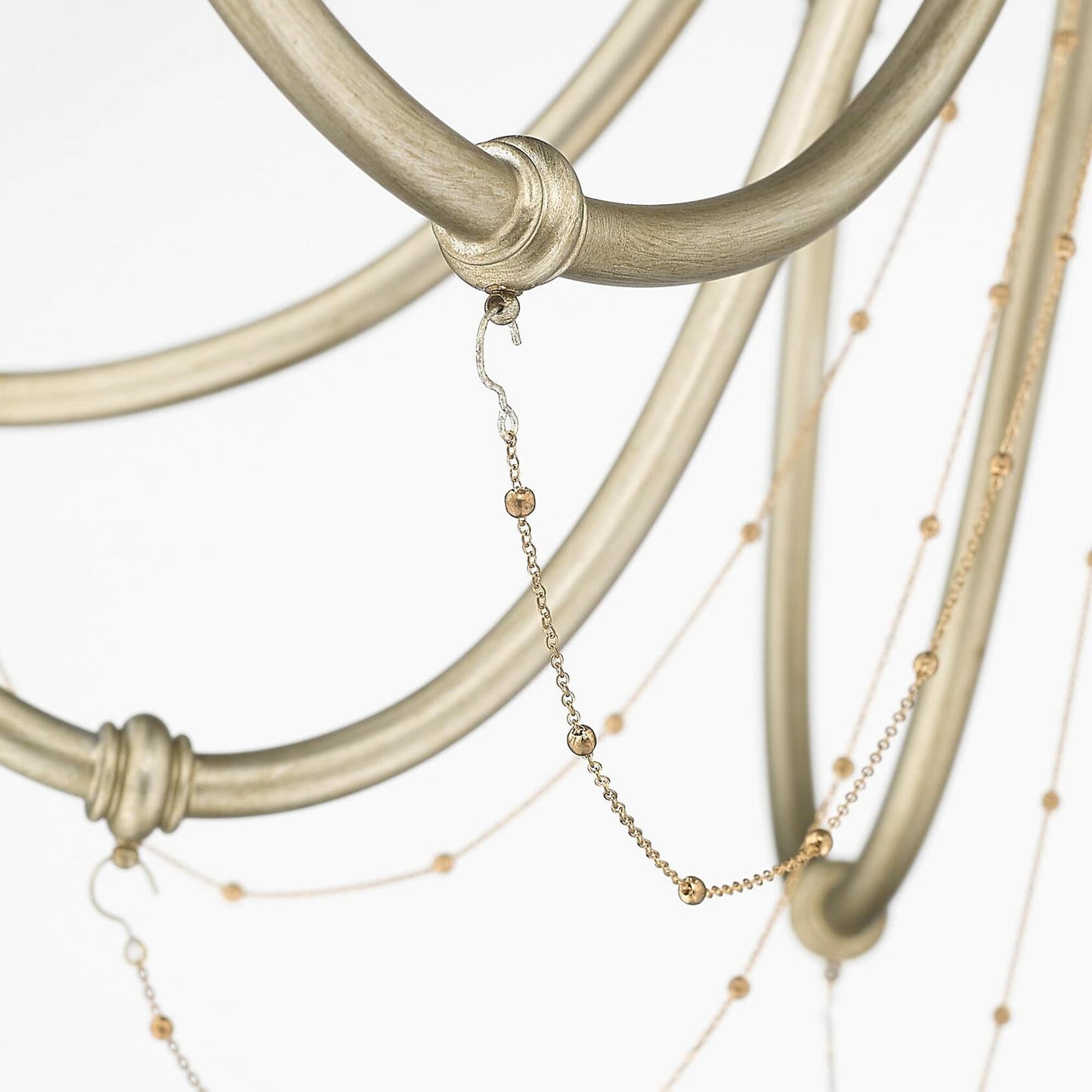 Golden Lighting Kamila 8 Light Chandelier in White Gold