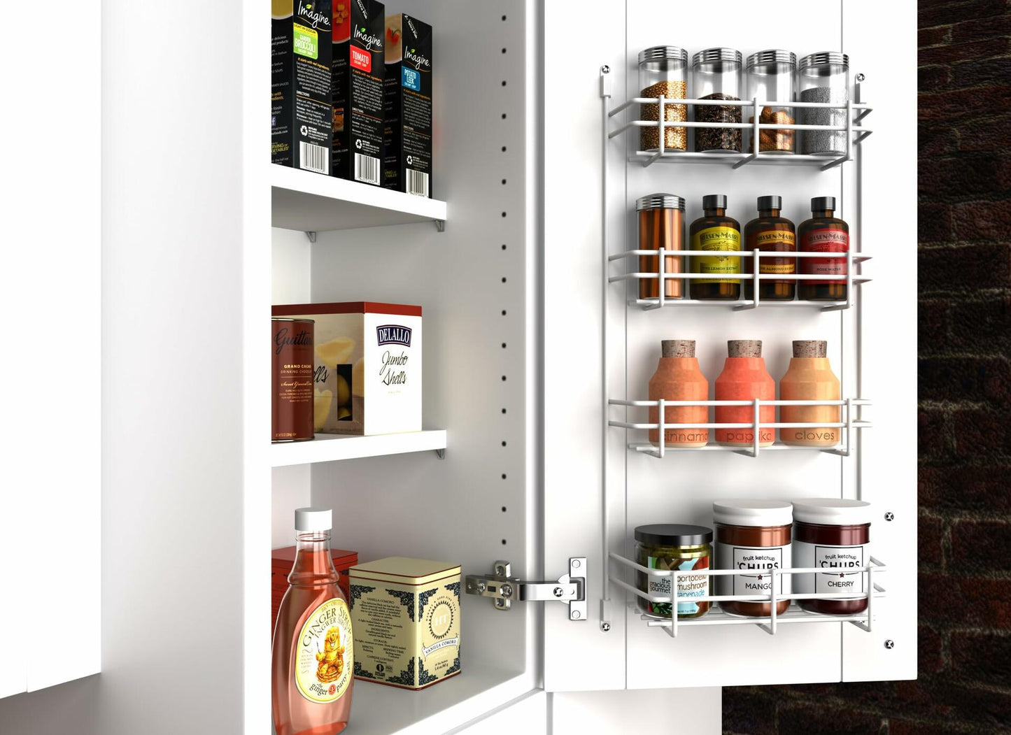 Rev-A-Shelf Steel Door/Wall Mount Spice Organizer