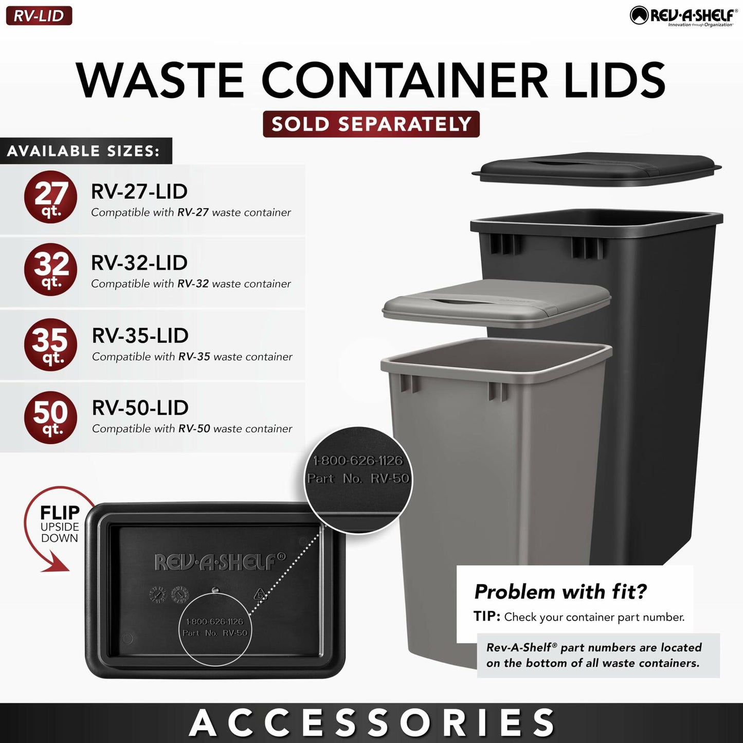 Wood Top Mount Pull Out Trash/Waste Container w/Soft Close