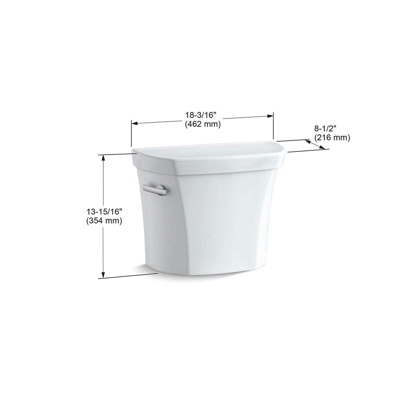 Wellworth 1.28 GPF Single Flush Toilet Tank Only in White