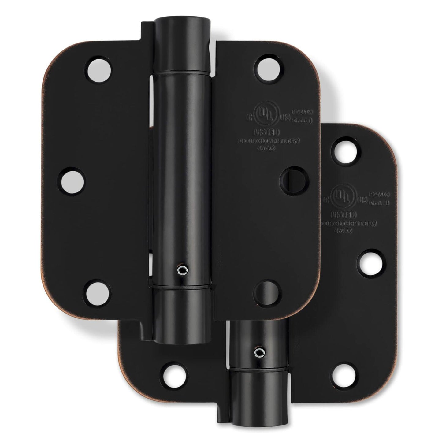 Miseno MDH3572 3-1/2 x 3-1/2 Spring Hinge 5/8" Radius Corner Door Hinge - Pair