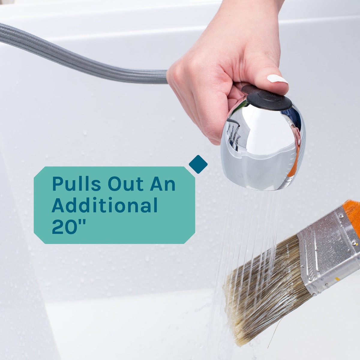 Tehila Chrome Finish Pull-Out Faucet - view 7