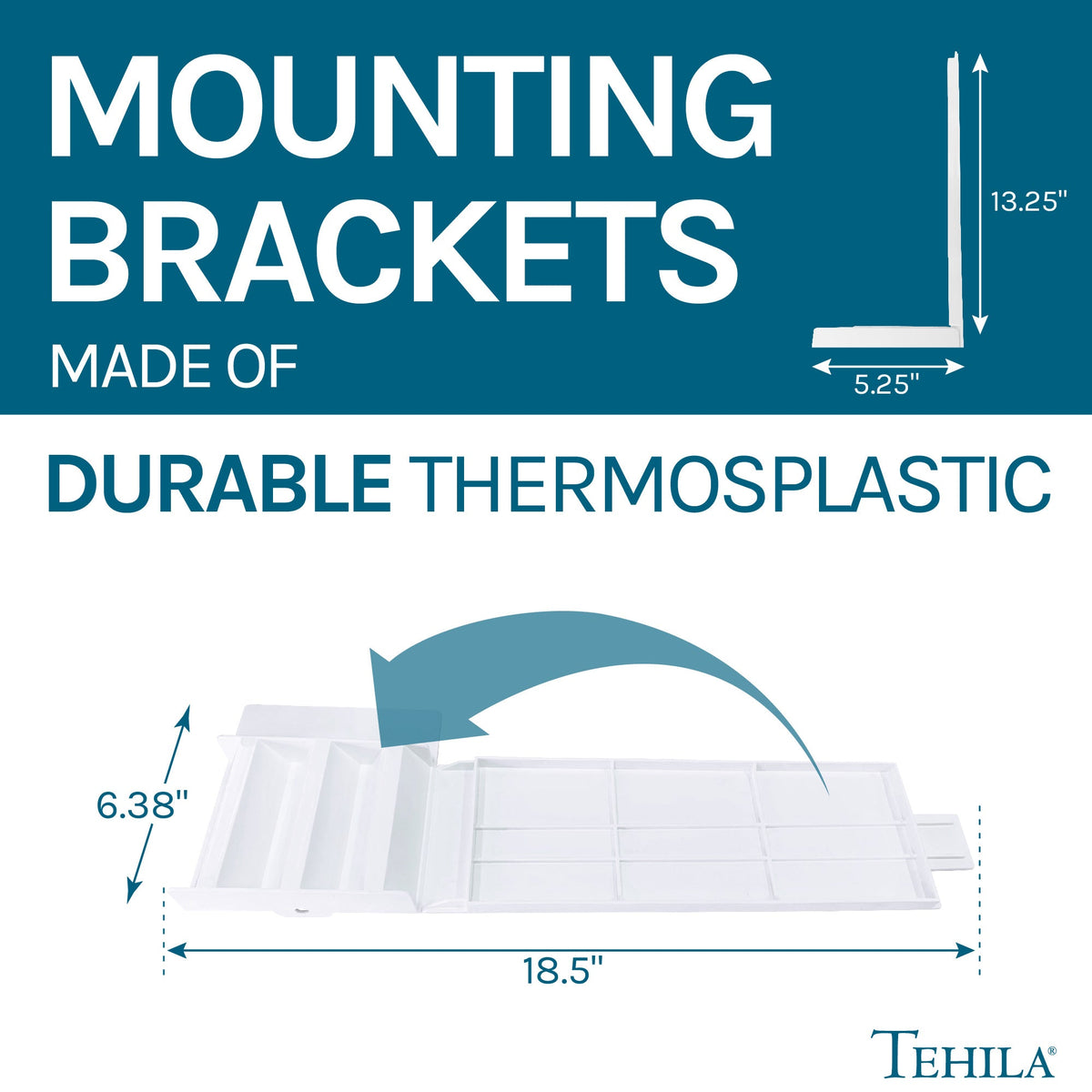 Tehila White Wall Mounting Kit for Tehila Standard Sinks - view 2