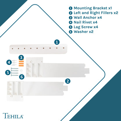 Tehila White Wall Mounting Kit for Tehila Standard Sinks - view 9