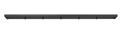 Z-Lite CP5407L-MB Accessory 7 Light Rect Ceiling Plate Matte Black