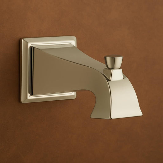 Delta RP100747 Dryden 7-5/8" Non Diverter Tub Spout - Brilliance Polished Nickel