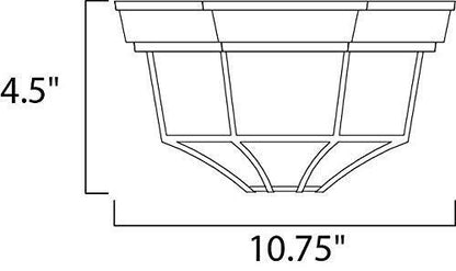 Maxim 1020WT Crown Hill LED Light Bulb Compatible Outdoor Flush Mount Light