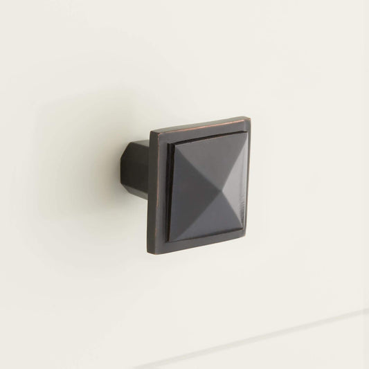 Signature Hardware MNG-303-KNOB-DB Bresnick 1-1/2" Sqr Cabinet Knob-Dark Bronze