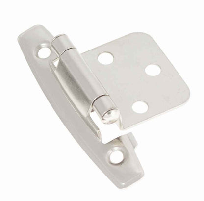 Hickory Hardware P296-SN Surface Self-Closing Hinge, 2-Pack, Satin Nickel
