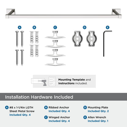 Amerock Appoint Polished Nickel 24 inch (610mm) Towel Bar, BH36074PN