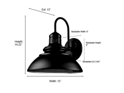 ML Lighting Adda Collection 81102-PBK Outdoor Wall Light Black