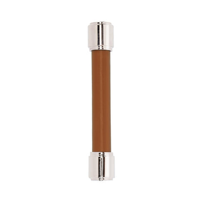Signature Hardware 489392 Lazzara 3-3/4"C2C Cognac Leather Pull-Champagne Bronze