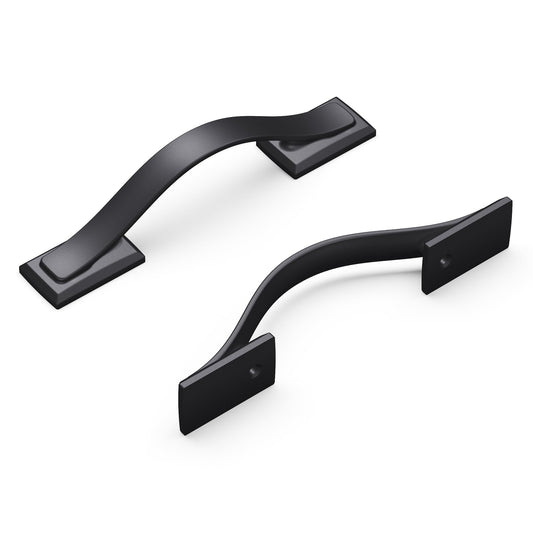 Hickory Hardware  Dover 10 Pack Solid Core Kitchen Cabinet Pulls 3" Matte Black