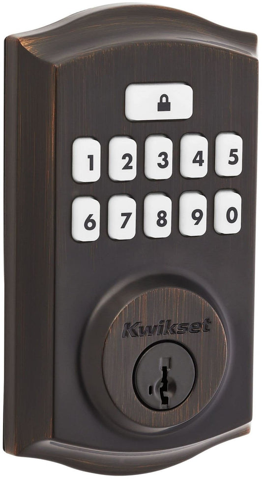 Kwikset 9260TRL-11PS Traditional Keypad Electronic Deadbolt Venetian Bronze