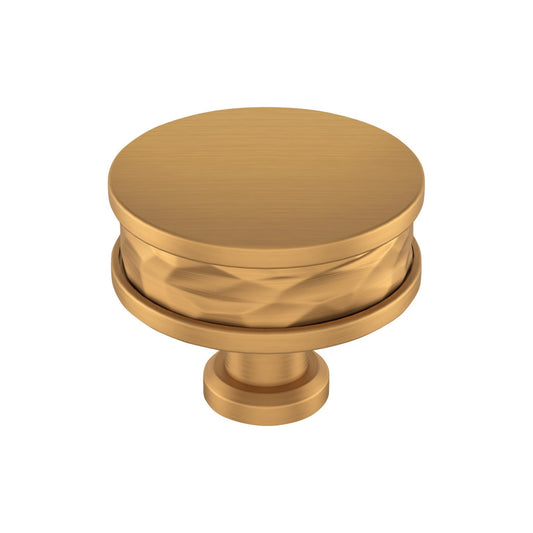 Amerock BP37536MBR Lazzara 1-1/2" Hammered Mushroom Knob-Brushed Gold