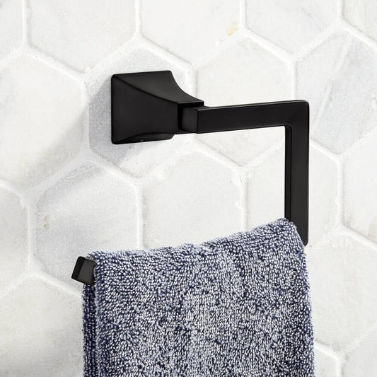Signature Hardware SHVLTRMB Vilamonte 6-5/8" Mounted Towel Ring - Matte Black
