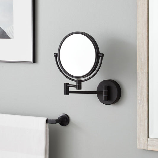 Signature Hardware SH662009BG Ramana Make Up Magnifying Mirror-Satin Black