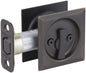 Kwikset 335SQT-11P Square Privacy Pocket Door Lock Venetian Bronze Finish