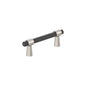 Amerock BP37385FBG10 Mergence 3" C2C Cabinet Pull Matte Black/Satin Nickel