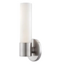 Kovacs Saber Single Light 4-3/4" Wide Bathroom Sconce with Etched Opal Shade-BN