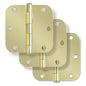 Miseno MDH3503 3-1/2x3-1/2 Plain Bearing 5/8" Radius Corner Door Hinge Pack of 3