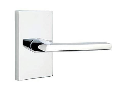 Emtek 5052HLOUS15LH Dummy Modern Rectangular Rosette Helios Lever Satin Nickel