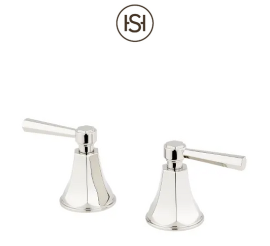 Signature Hardware Lever Handles for Elita Widespread Faucet Polished Nickel