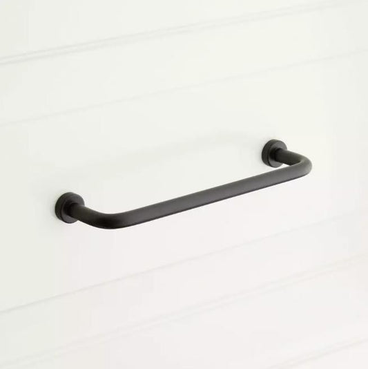 Signature Hardware SH551092SBLK 5-1/8" Sidra Brass Cabinet Pull - Satin Black