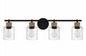 Quoizel BTC8634MBK Baltic Modern Matte Black 4-Light Bathroom Lighting Sconce