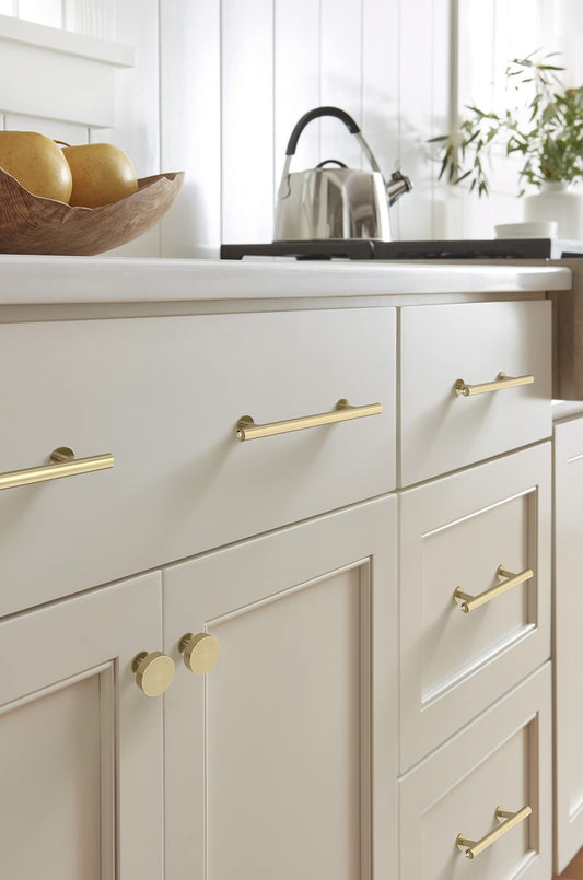 Amerock Cabinet Pull Golden Champagne 3-3/4 in (96 mm) Center-to-Center Radius