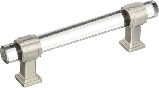 Amerock BP36654CG10 Cabinet Pull Clear/Satin Nickel 3-3/4" C2C Glacio