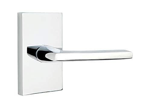 Emtek 5112HLORHUS19 Passage Set Rectangular Rosette Helios Lever, Flat Black, RH