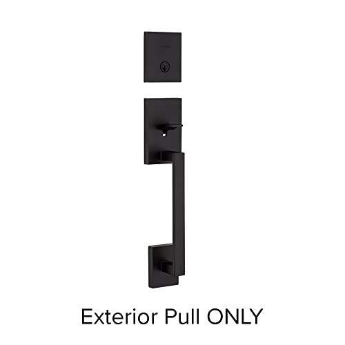 Kwikset San Clemente Front Door Lock Handle & Deadbolt Set Matte Black 818SCELIP